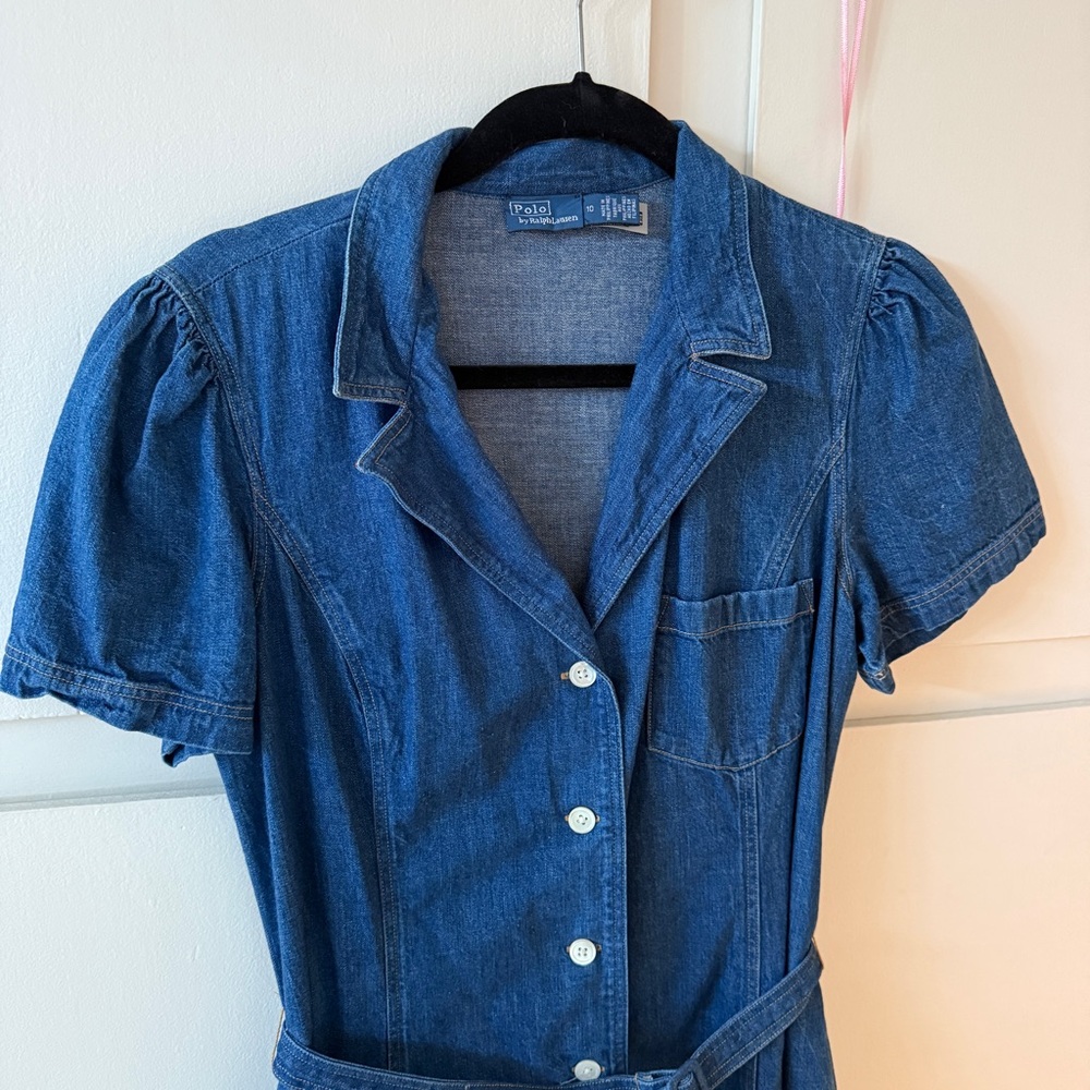 Polo Ralph Lauren Buttoned Denim Midi Dress Rare
medium deep indigo blue - Picture 8 of 10